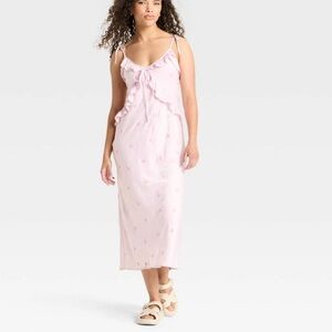 Women's Ruffle Maxi a-Line Dress - Wild Fable Light Pink